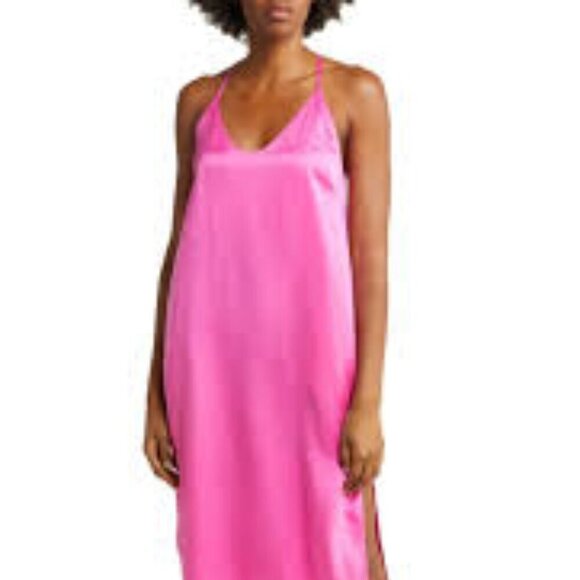 Lunya Pink Silk Chemise Nightgown S - Picture 2 of 12